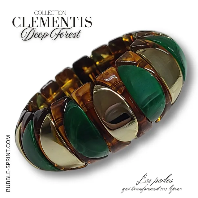 ARTSHOP Clémentis bracelet DEEP FOREST kit monté