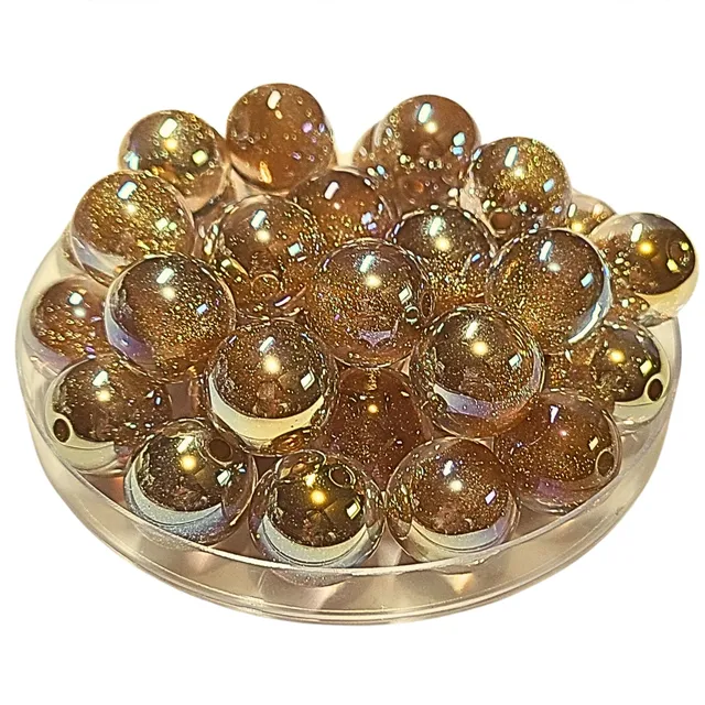 ARTSHOP Boules Glitters 235 perle ambre 16 mm x15 x50