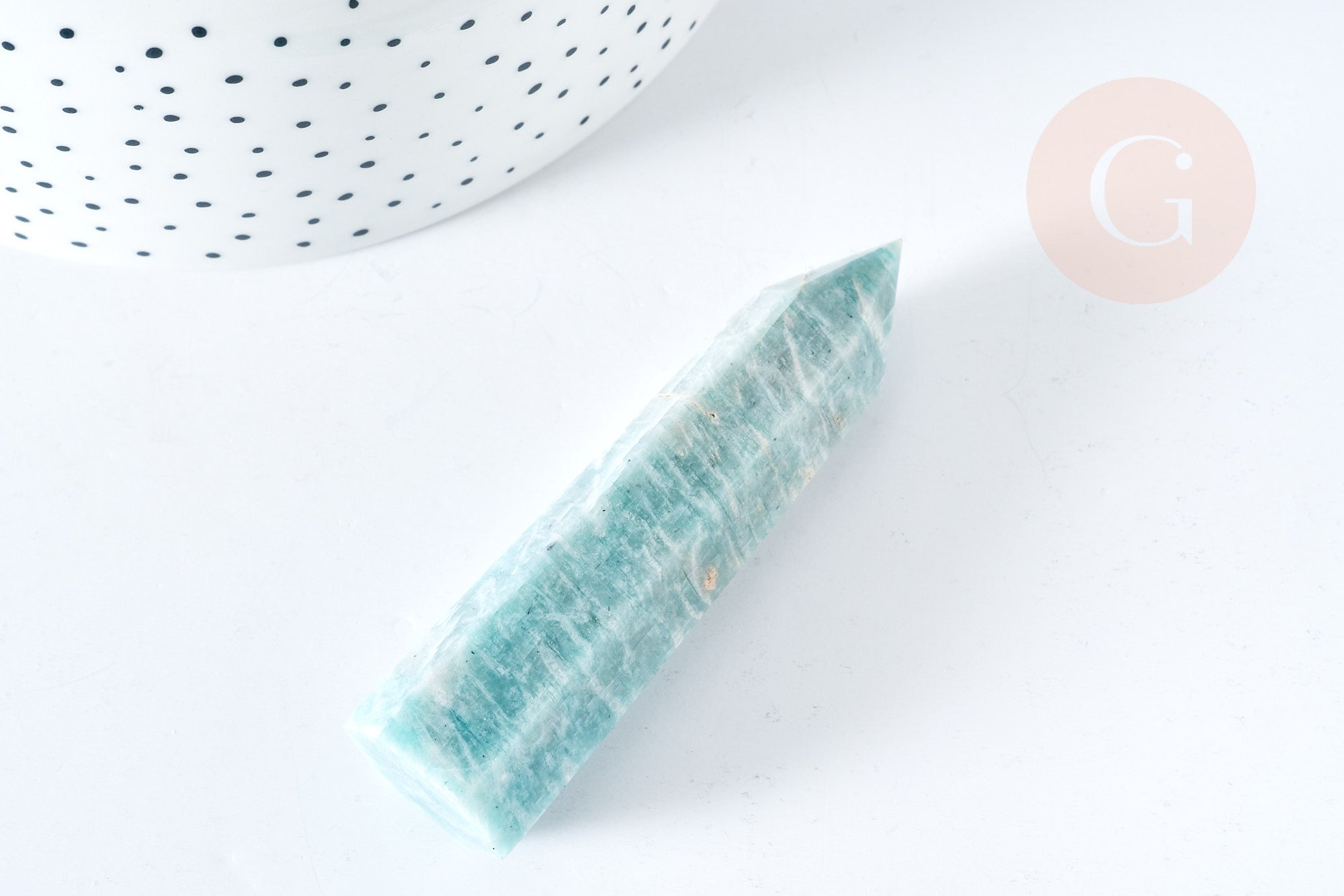 Gingerlily Perles pointe amazonite naturelle 70-80mm G8412