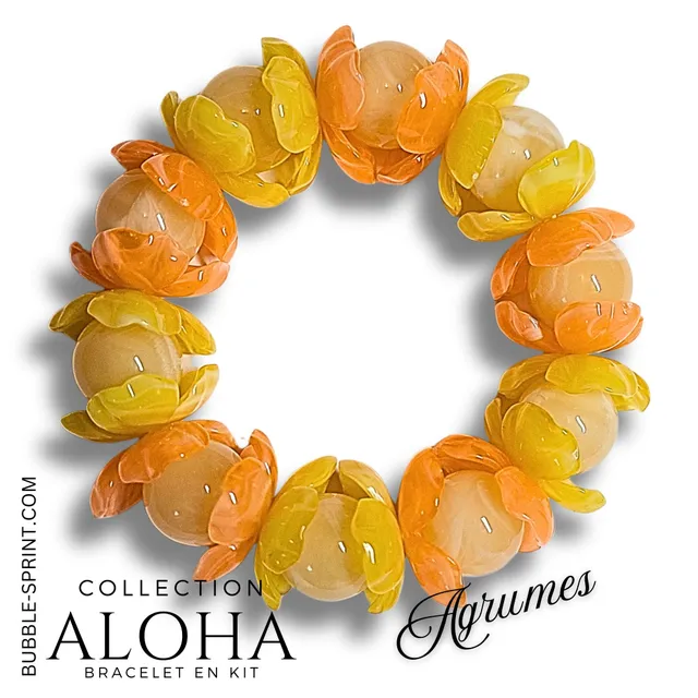 ARTSHOP Aloha kit bracelet agrumes fleurs orchidée