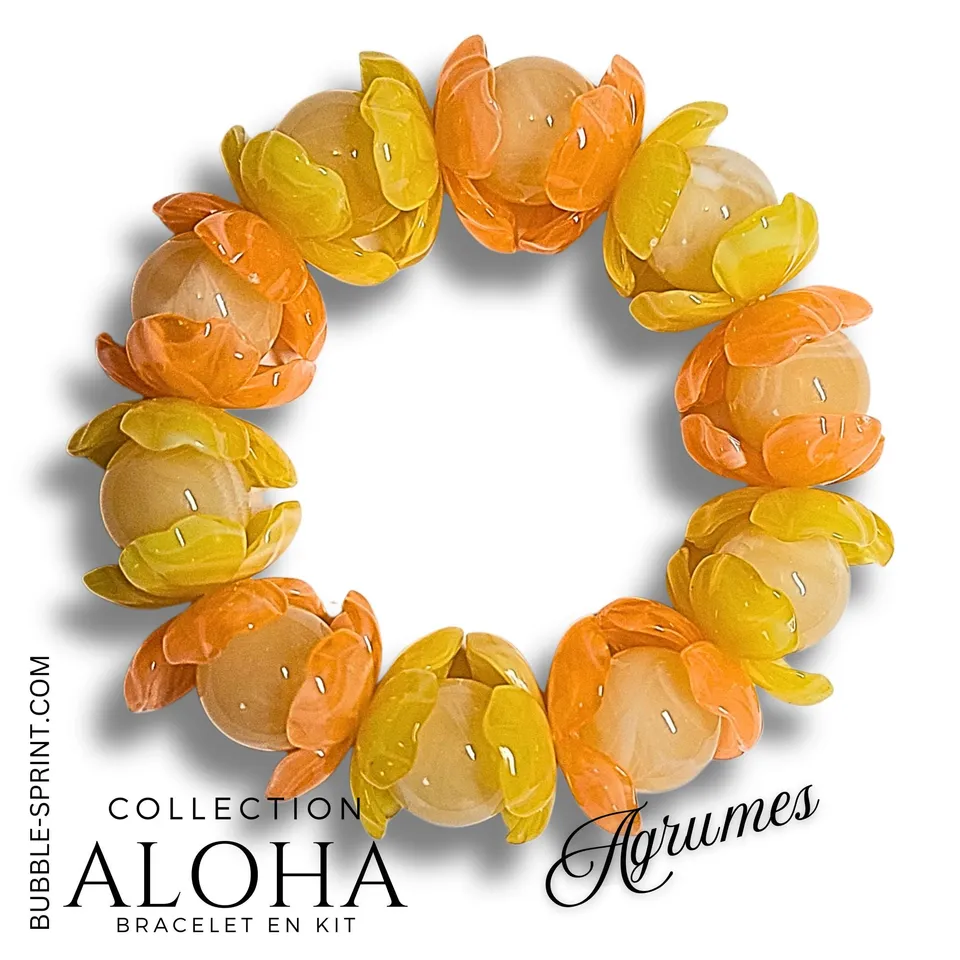 ARTSHOP Aloha kit bracelet agrumes fleurs orchidée