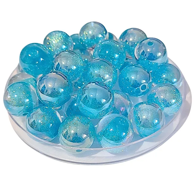 ARTSHOP Boules Glitters 275 perle acrylique Turquoise AB 16MM x15