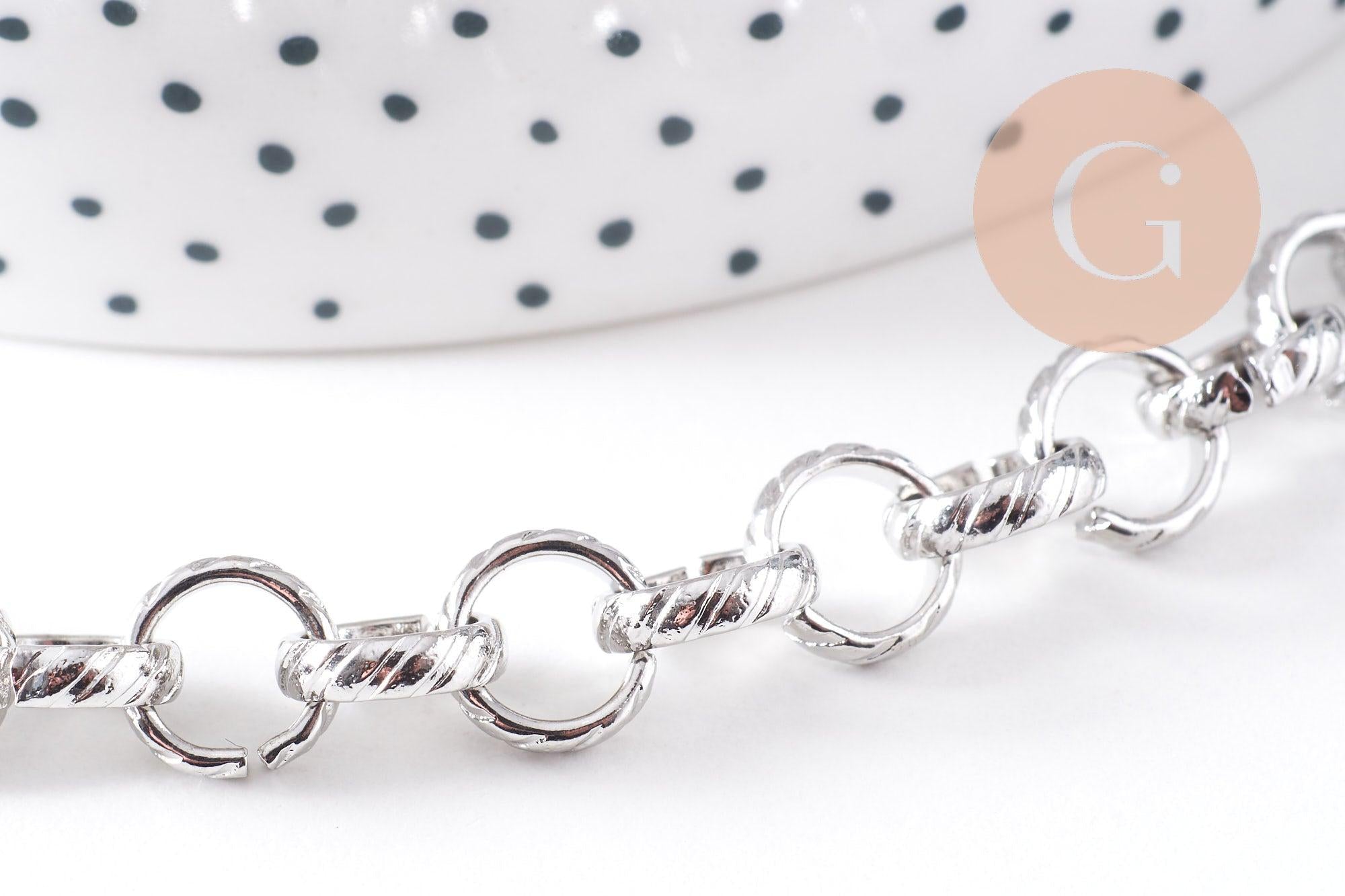 Gingerlily G10313 bracelet grosse maille acier inoxydable 20,3 cm