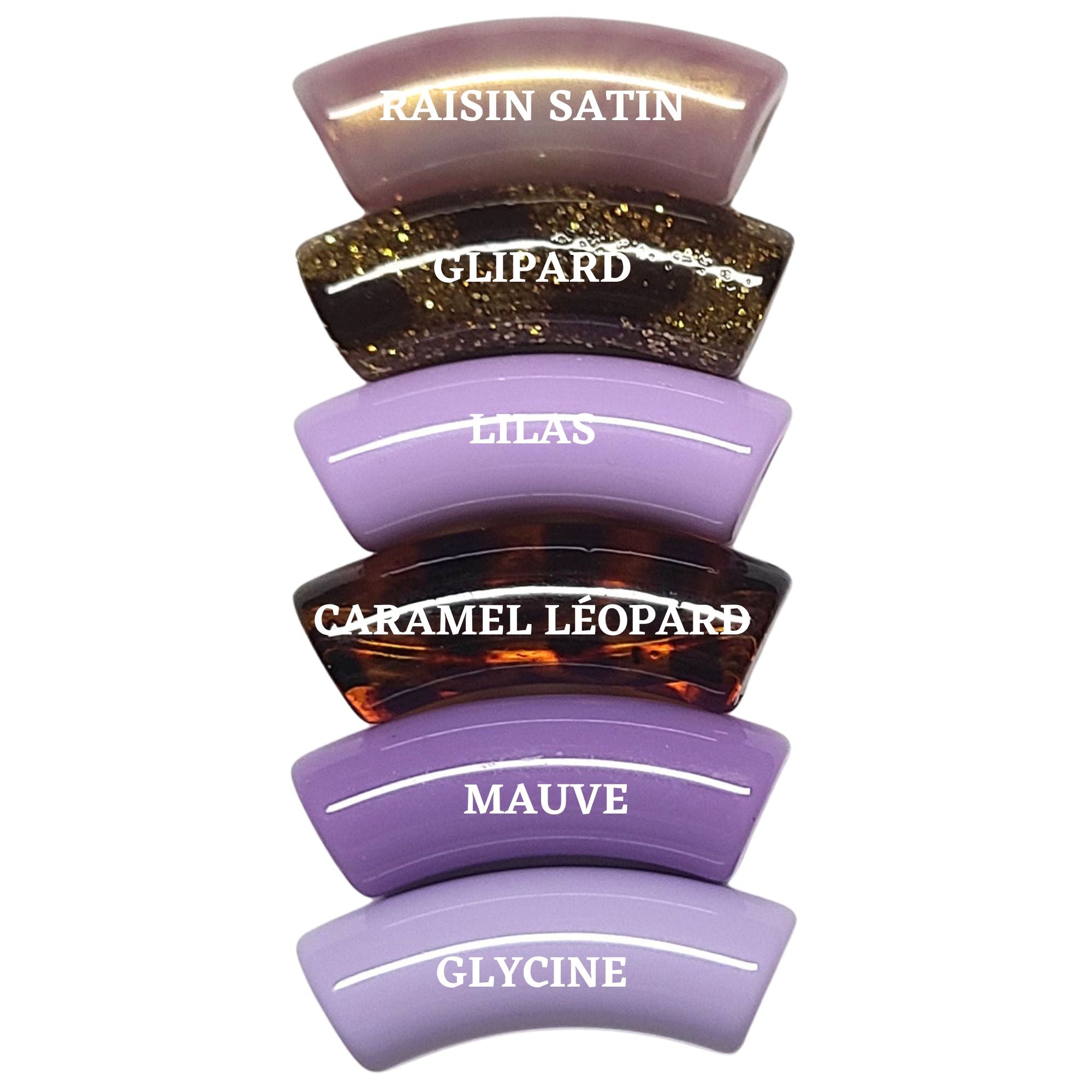 ARTSHOP Camaieux lot 6 tubes incurvés 12mm violet n°183