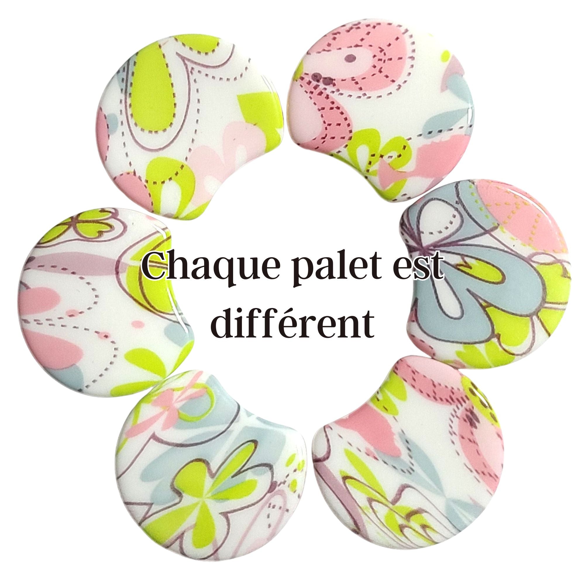 ARTSHOP Palets LUNE palet motif fleurs incurvé x1