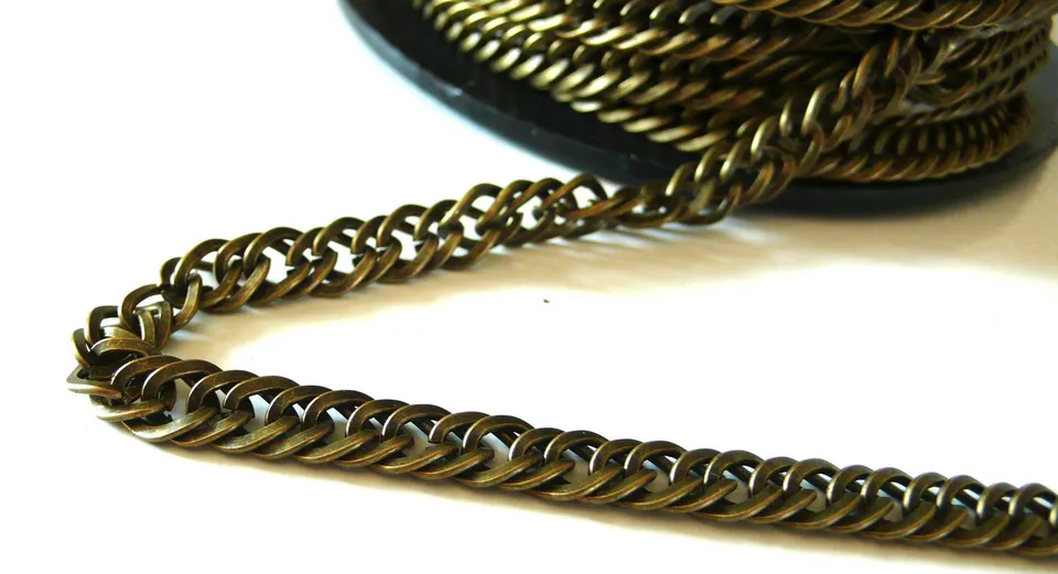 Gingerlily G1929 grosse chaîne bronze 1 m maille 6mm