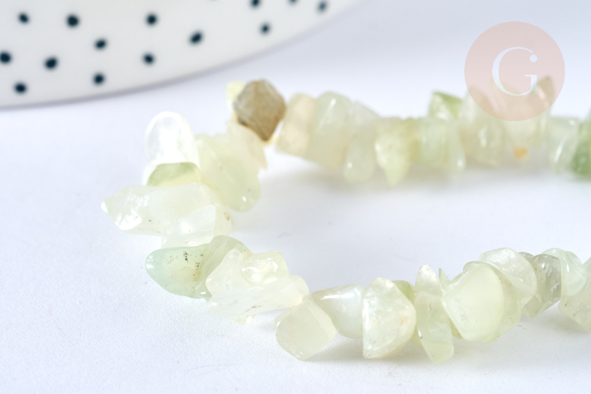 Gingerlily Bracelet élastique chips jade naturel 50mm x1
