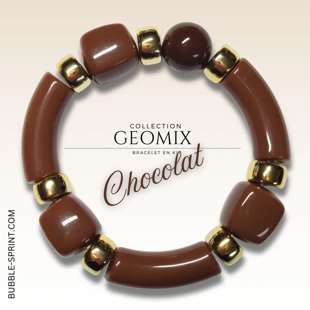 ARTSHOP GEOMIX Chocolat kit bracelet acrylique complet