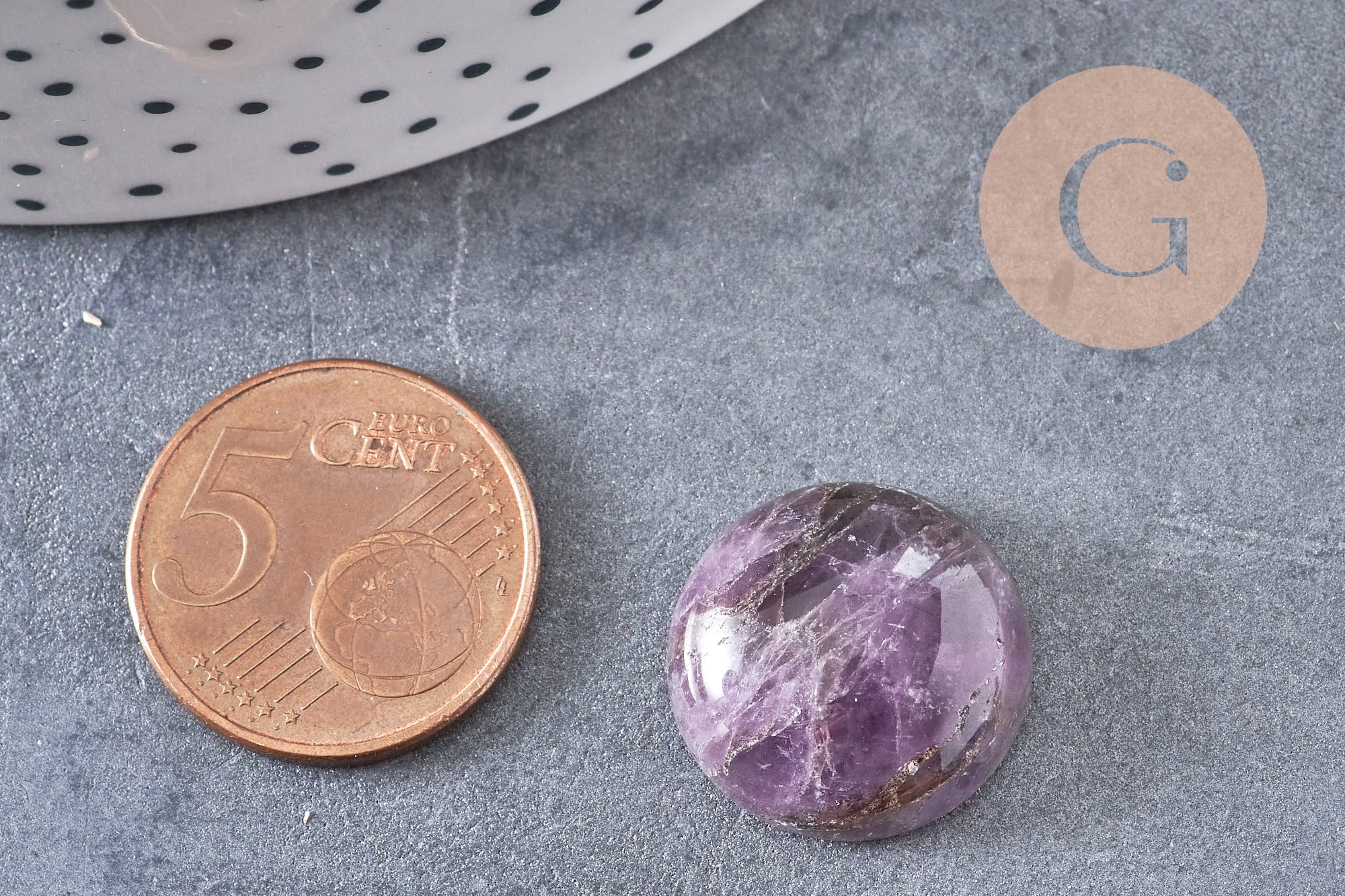 Gingerlily Pierres G10834 cabochon rond dôme 18mm x1