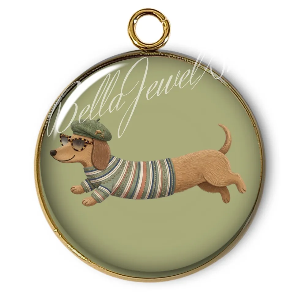 ARTSHOP Pendentifs 86 pendentif teckel intemporel x1