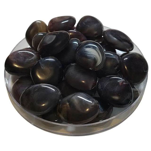 ARTSHOP Galets TIKA 33 Galet Agate fumé 23 mm x10