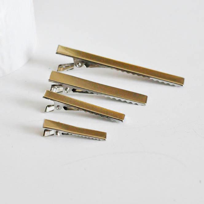 Gingerlily Support barrette G1699 pince crocodile platine x4