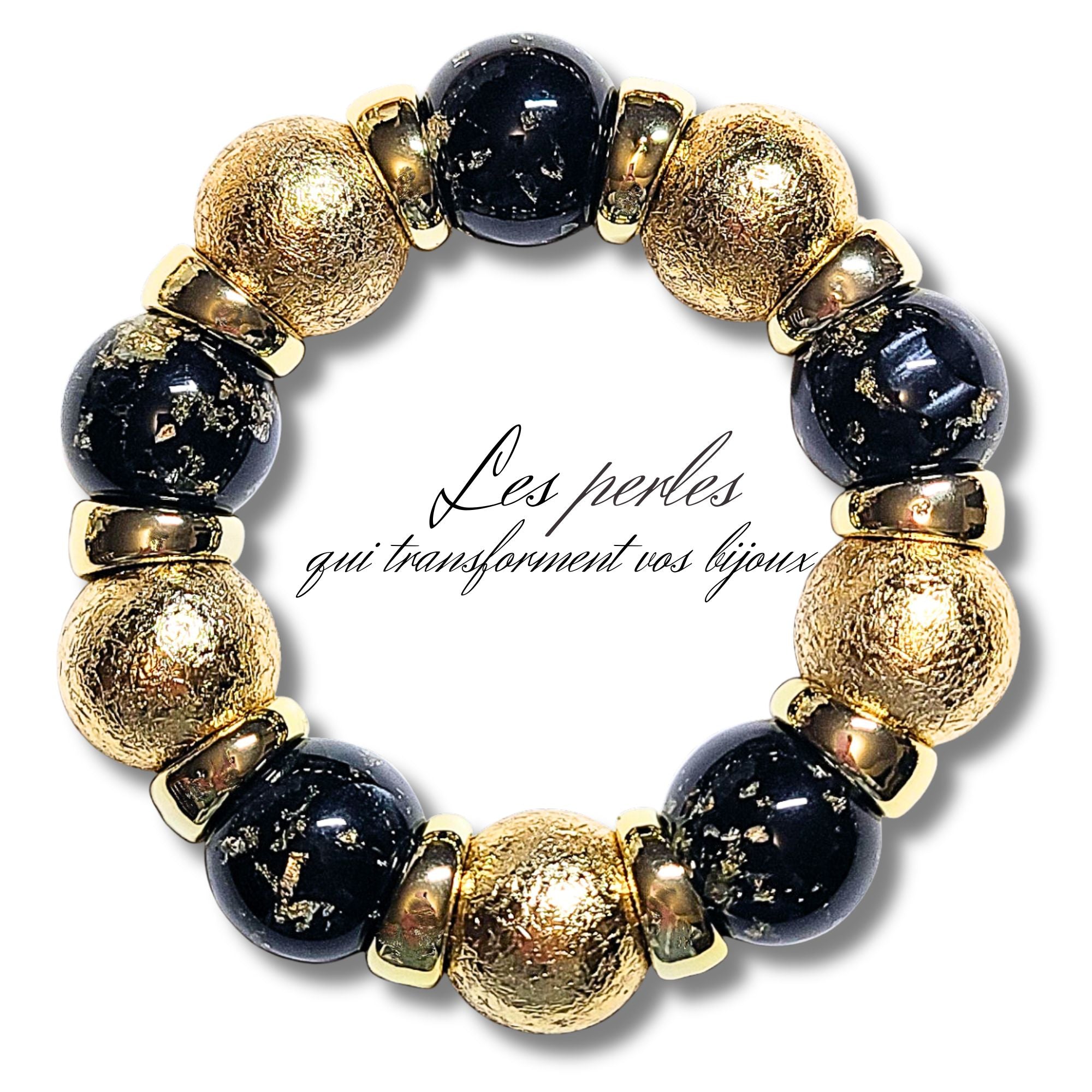 ARTSHOP Boules 20MM 319 Noir Murano perle acrylique 20mm x1